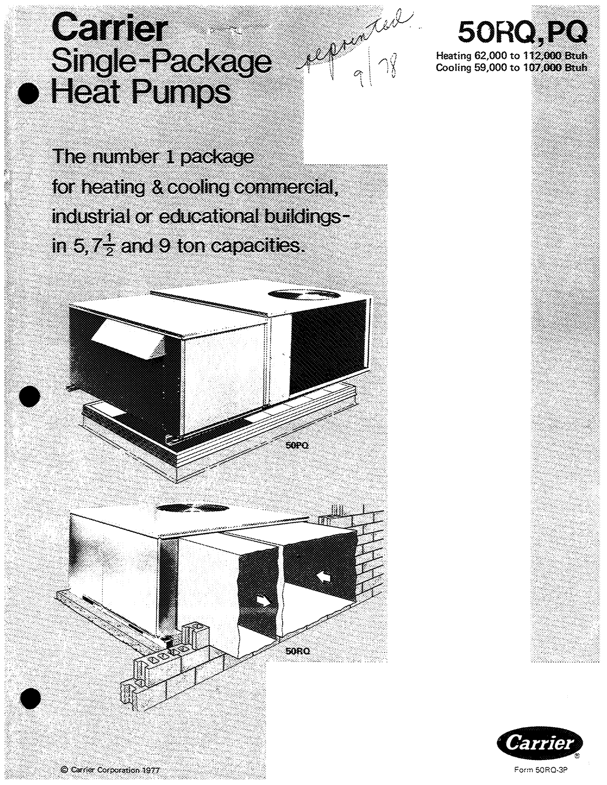 Carrier 50RQ User Manual