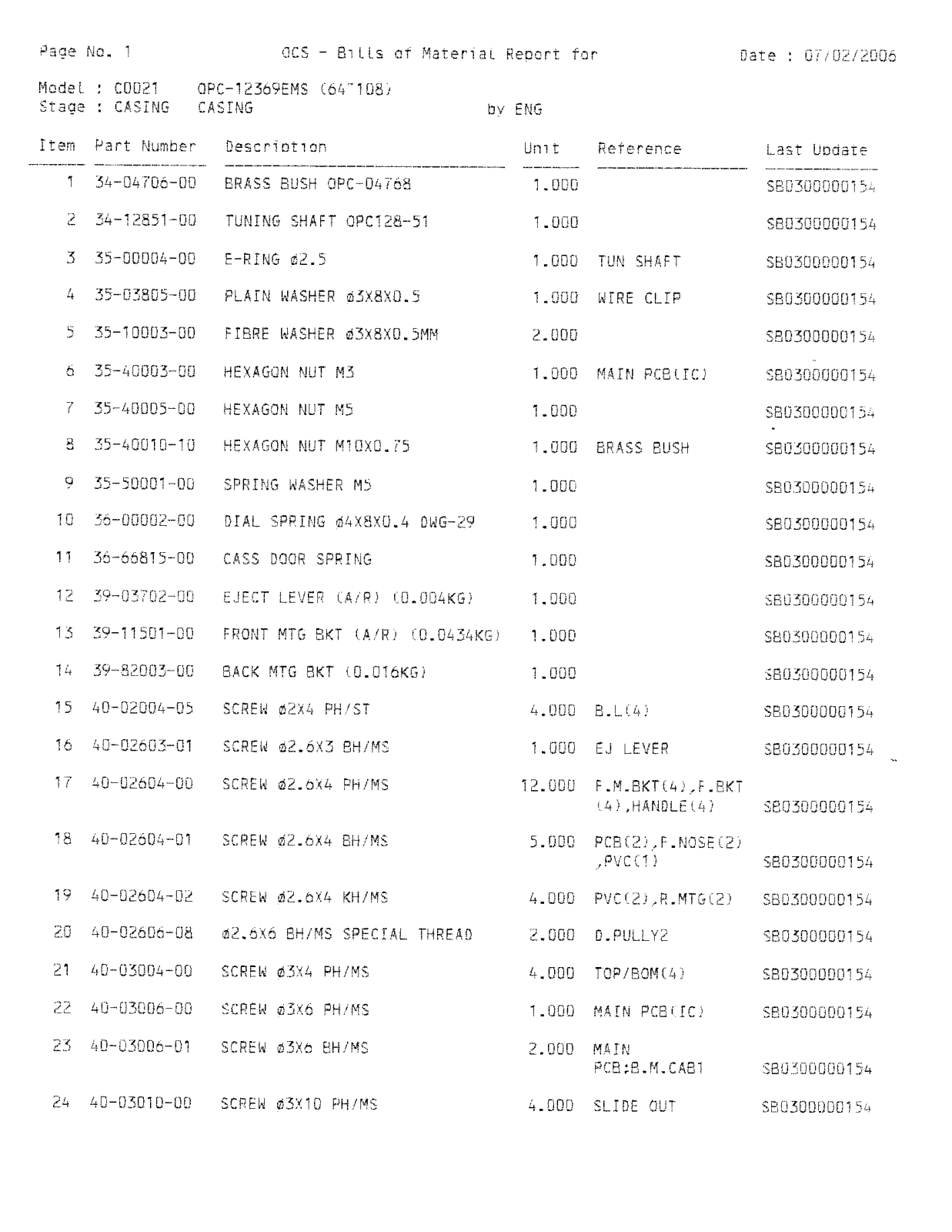 Vitek VT-3642 Part List