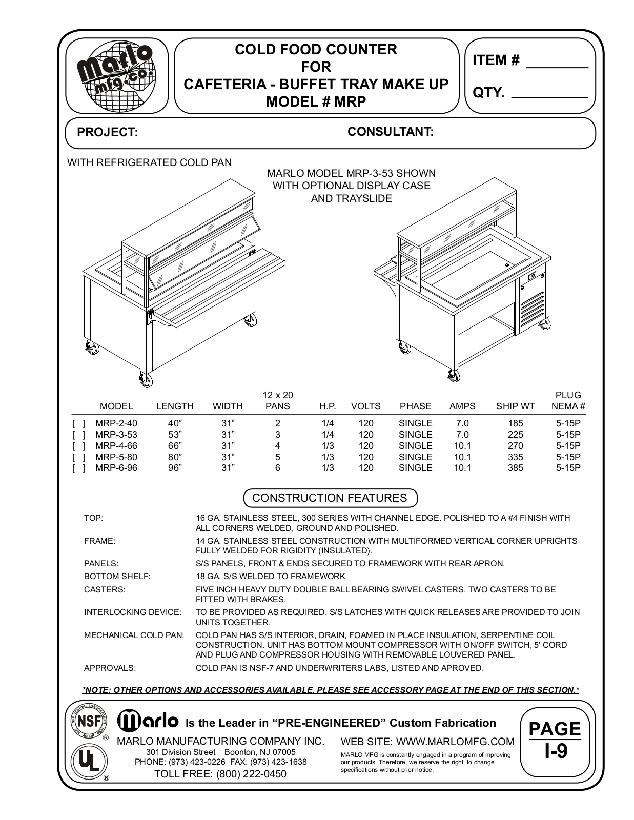 Marlo MRP-2-40 User Manual