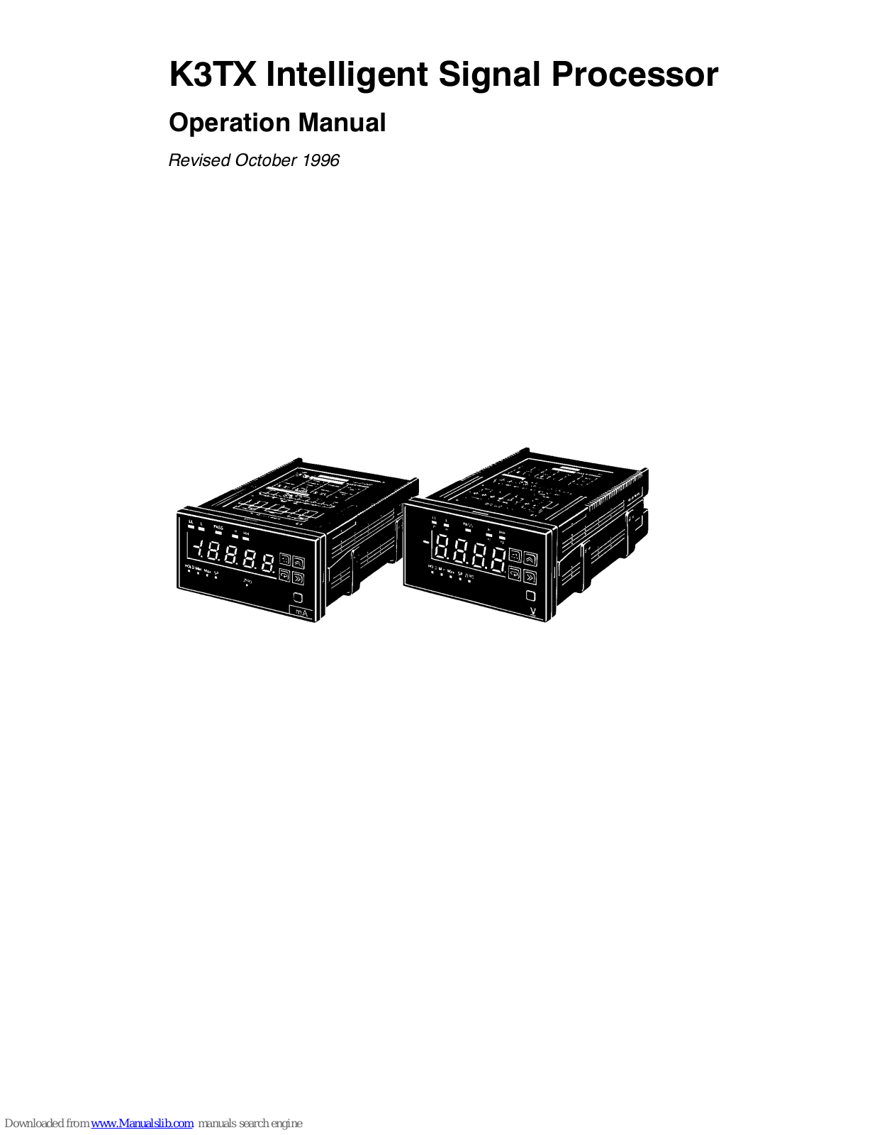 Omron K3TX Operation Manual