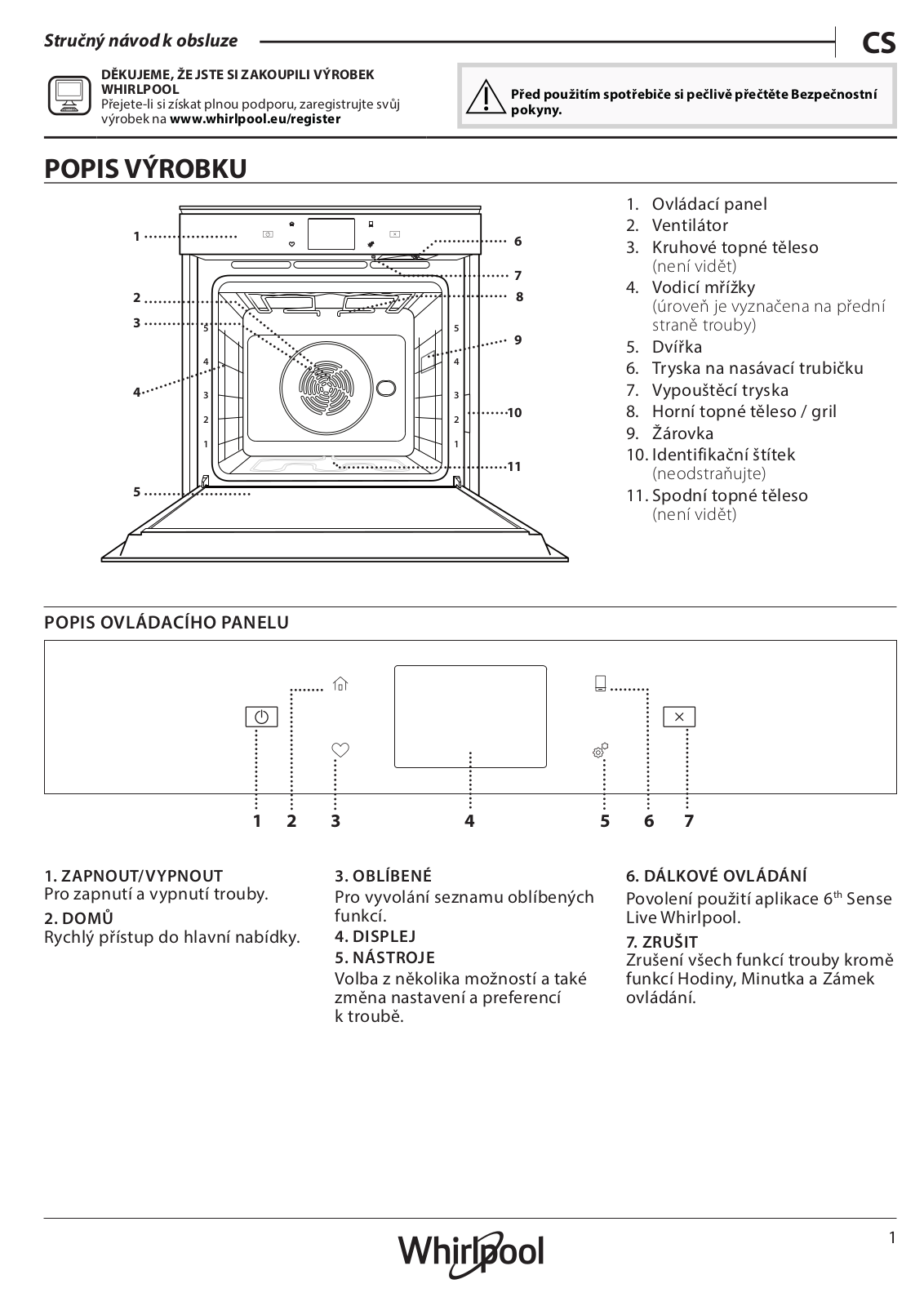 WHIRLPOOL W11I OP1 4S2 H Daily Reference Guide