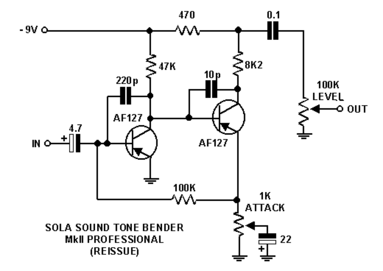 Colorsound bender mk ii pro schematic