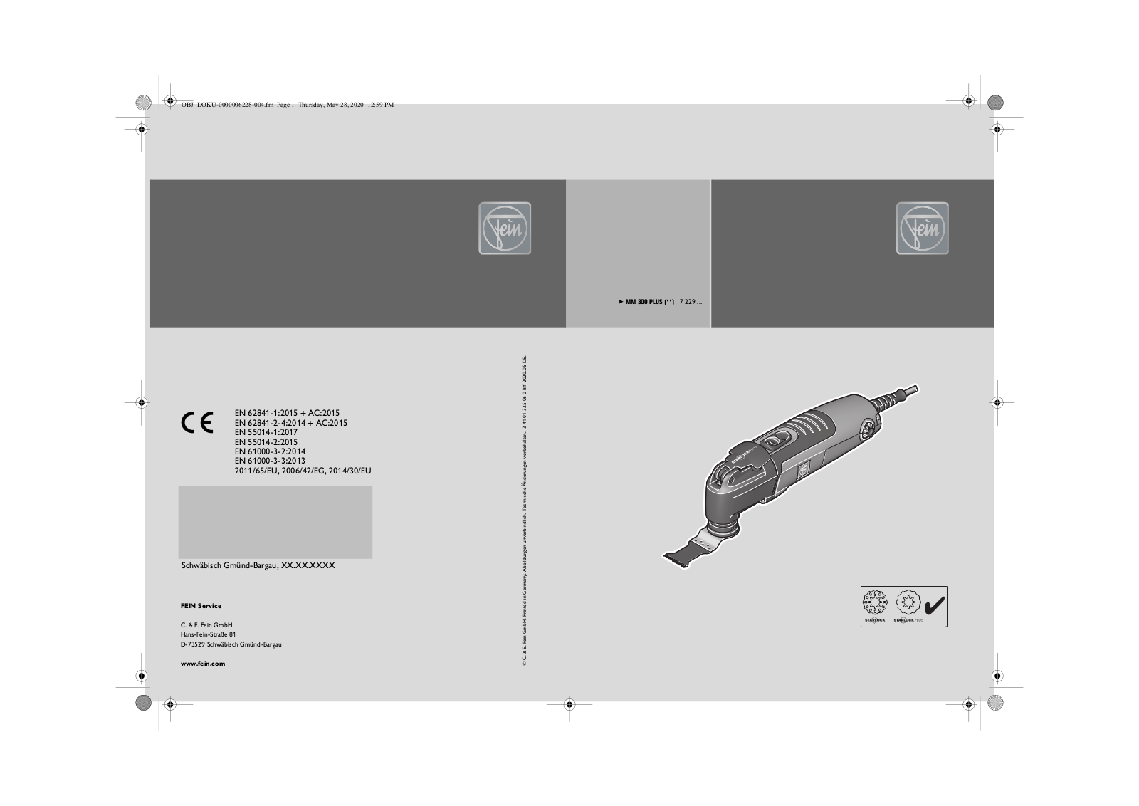 Fein 72297261000 operation manual