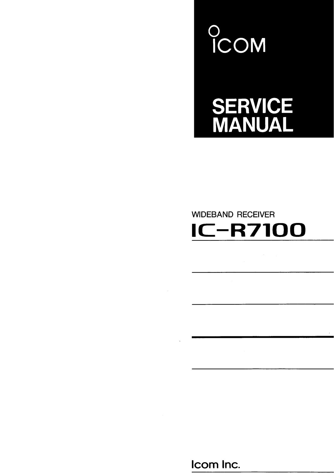 ICOM IC-R7100 User Guide