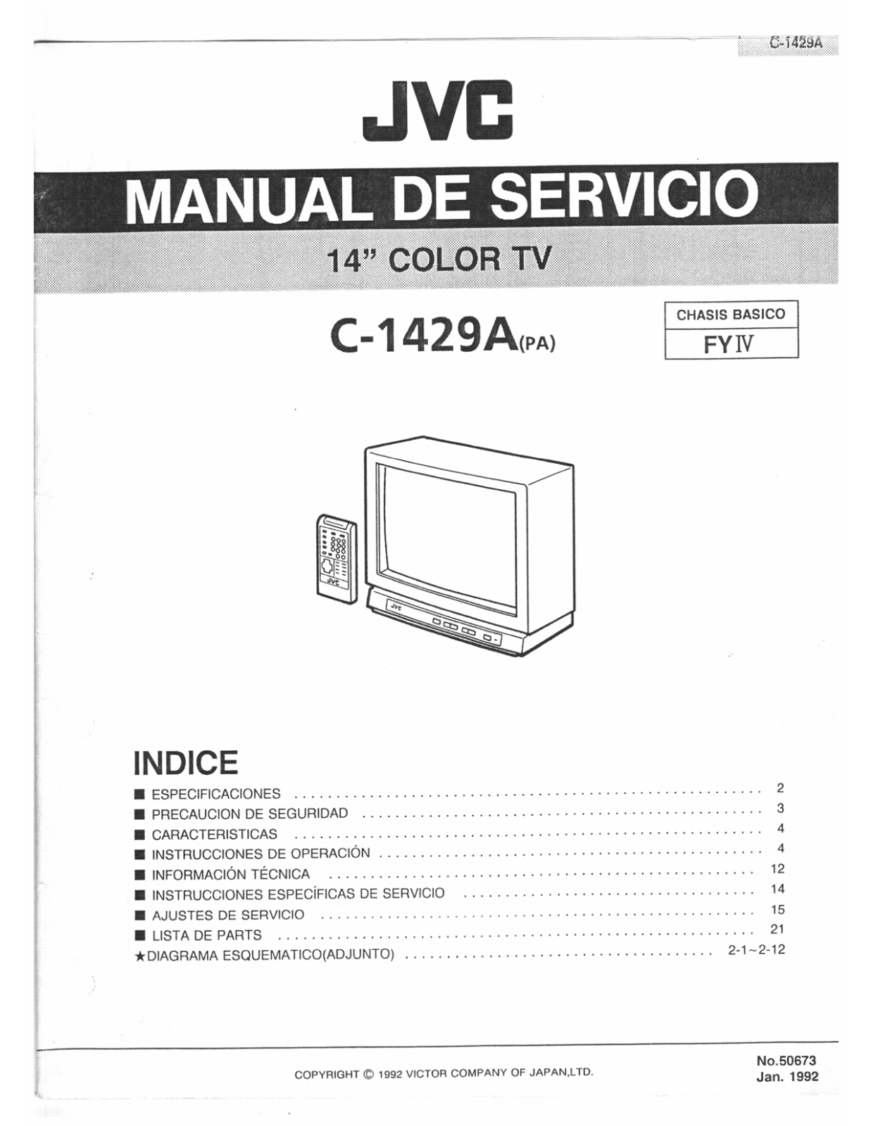 JVC C 1429A Diagram