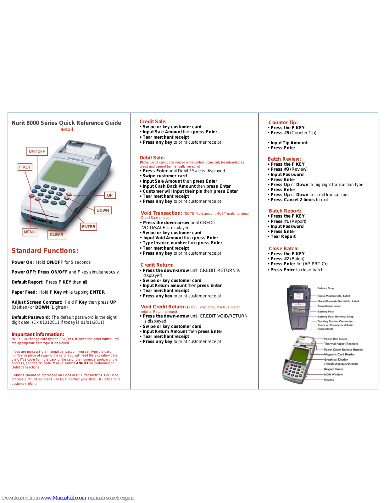 Nurit 8000 Quick Reference Manual - ManualMachine.com