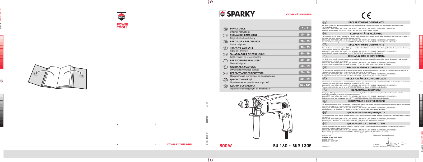 Sparky BUR 130E User Manual