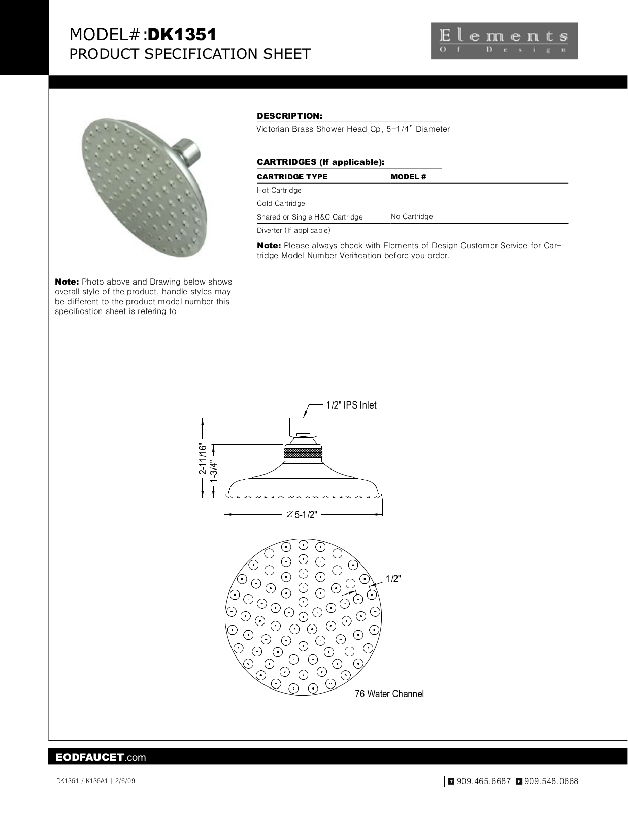 Elements of Design EDE1303 Specification - ManualMachine.com