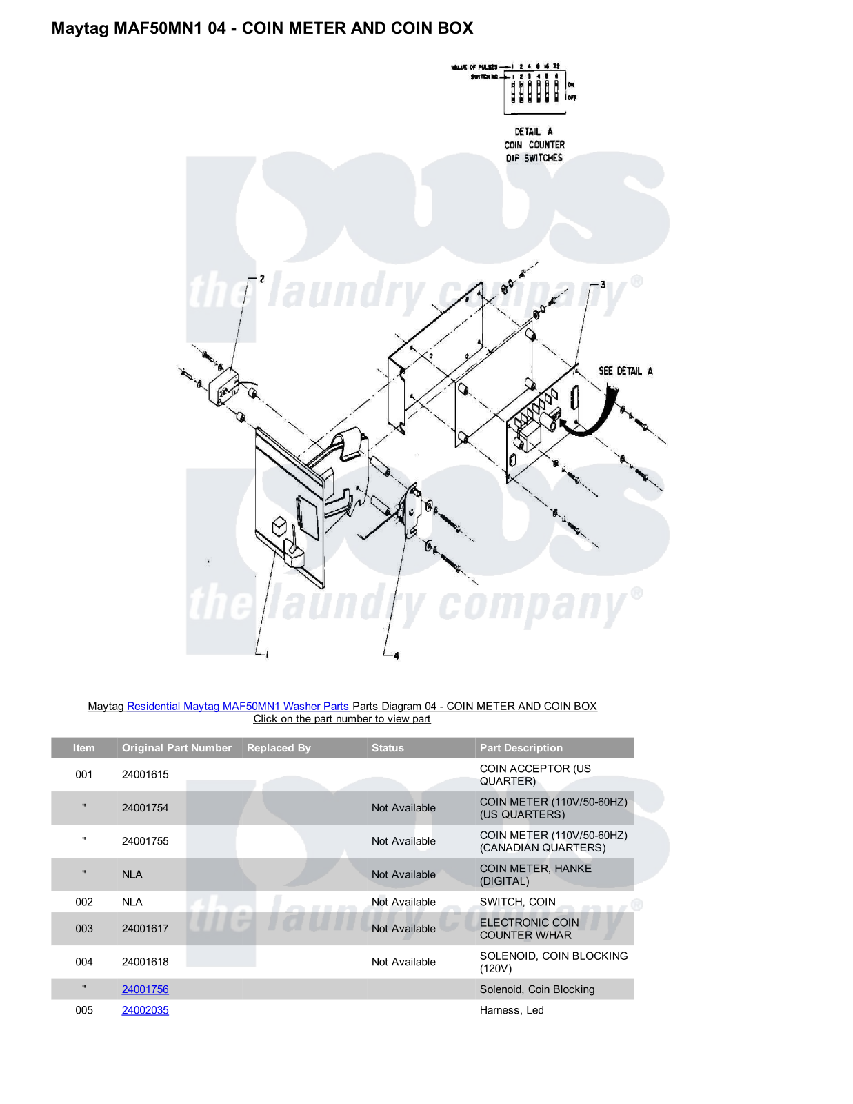 Maytag MAF50MN1 Parts Diagram