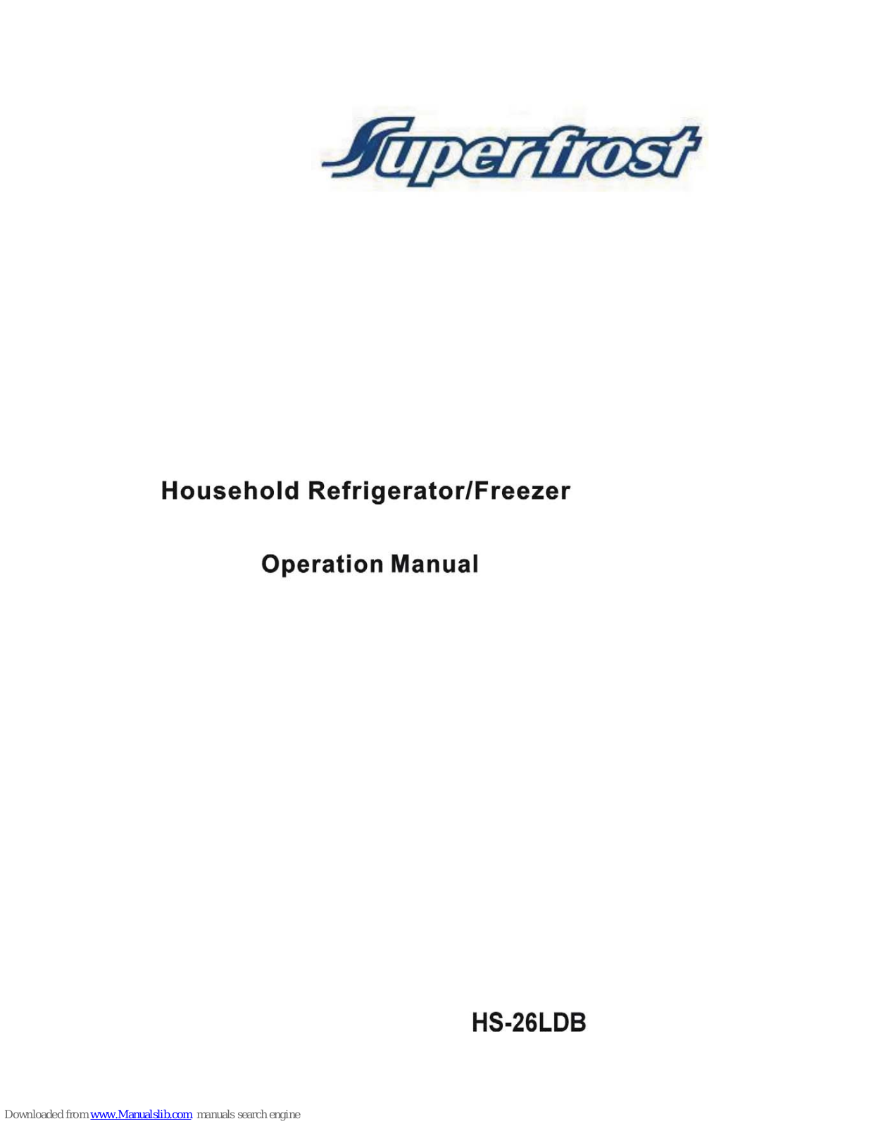 Haier HS-26LDB Operation Manual