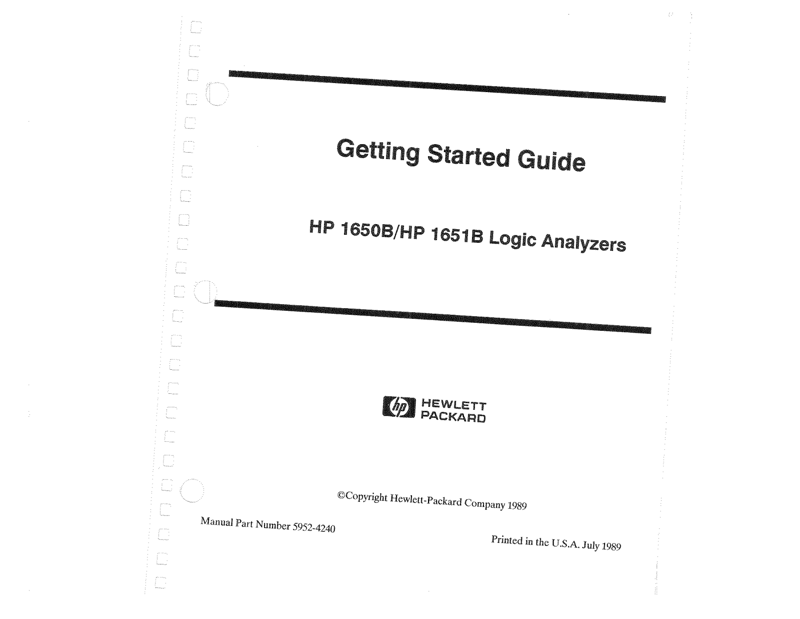 HP (Hewlett-Packard) 1650B, 1651B User Manual