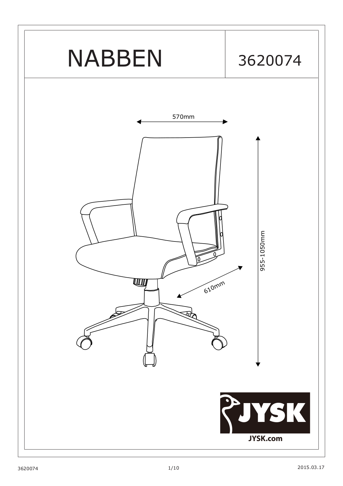 JYSK Nabben User Manual