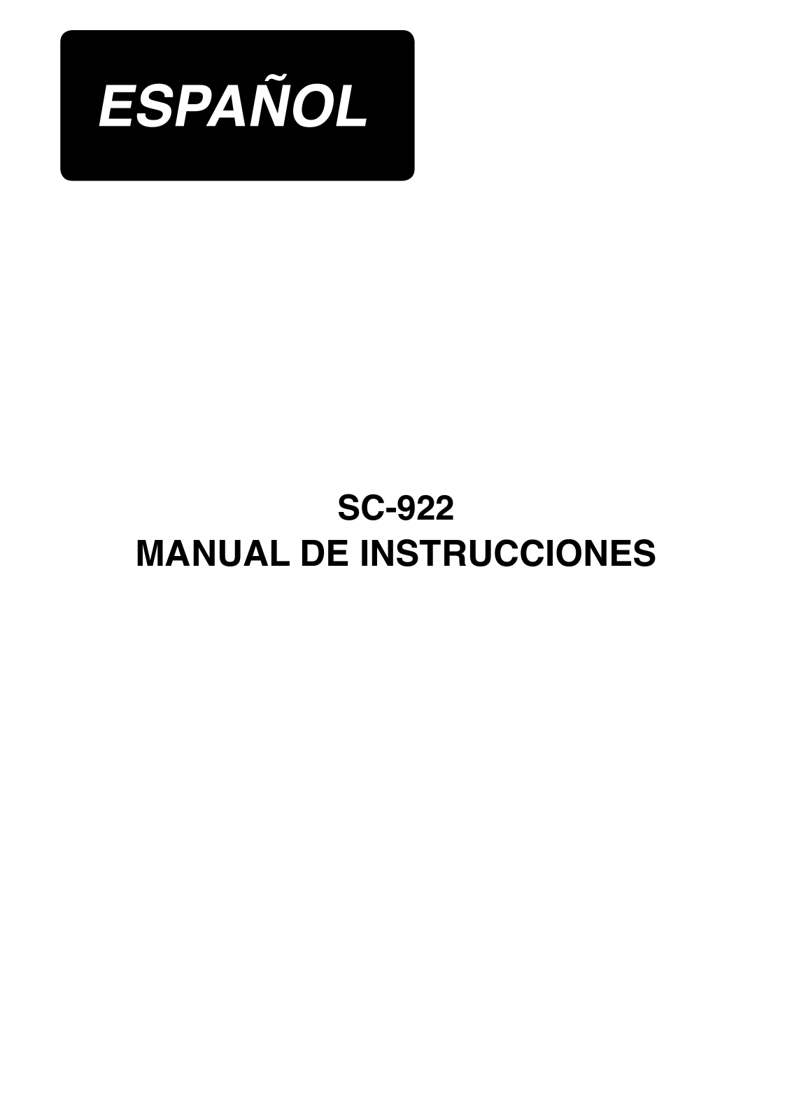 JUKI SC-922 Instruction Manual