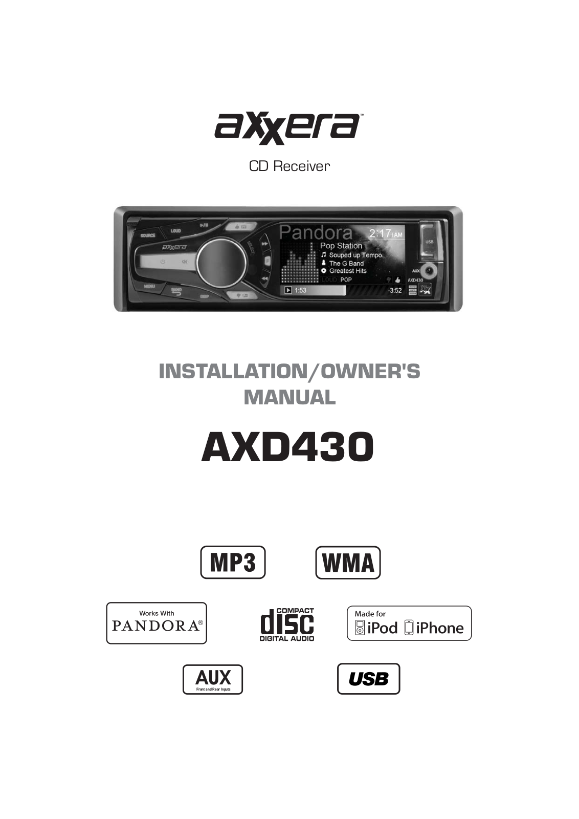 Dual AxxAXD-430 Owners Manual