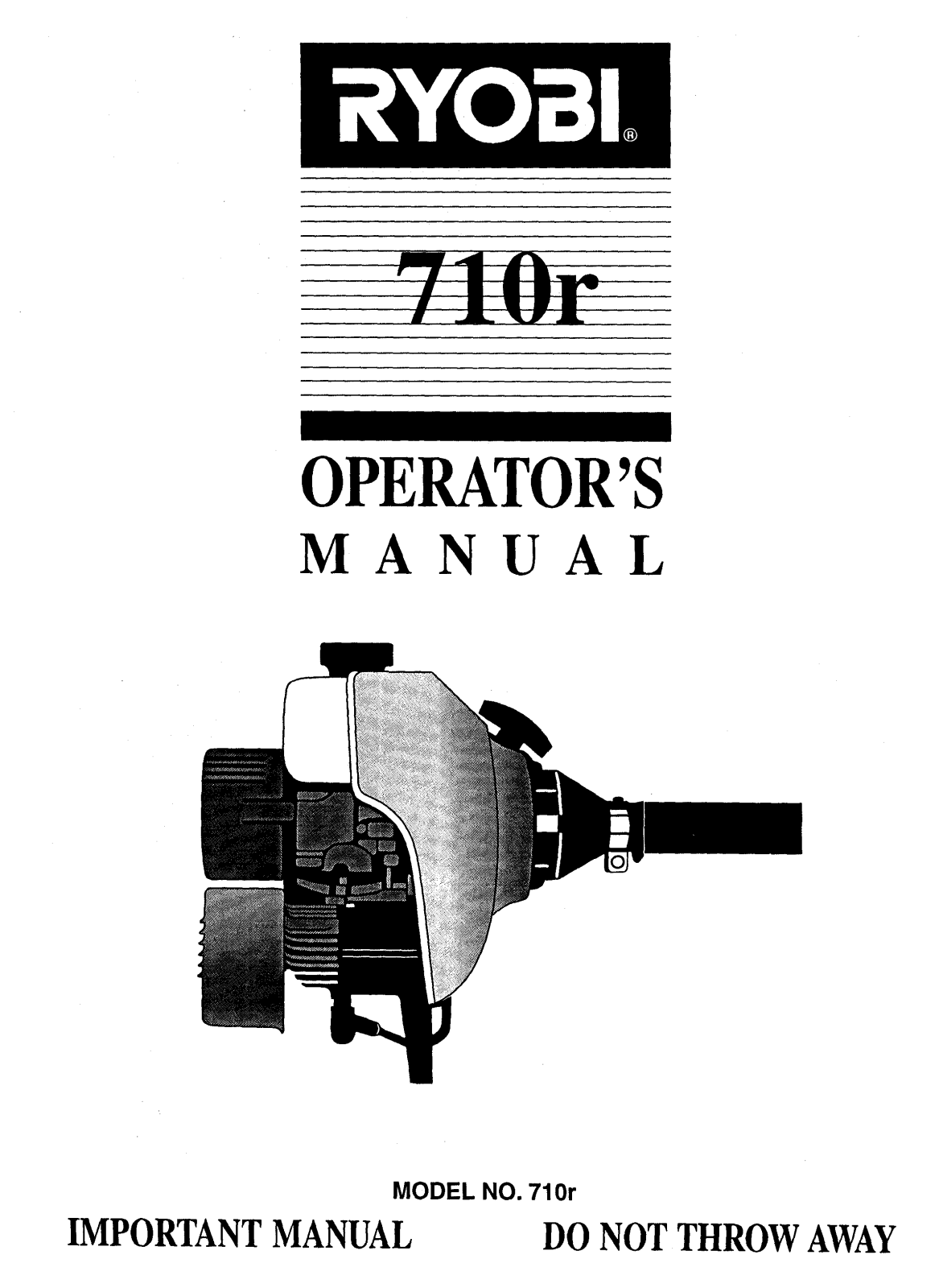 Mtd 710R operators Manual