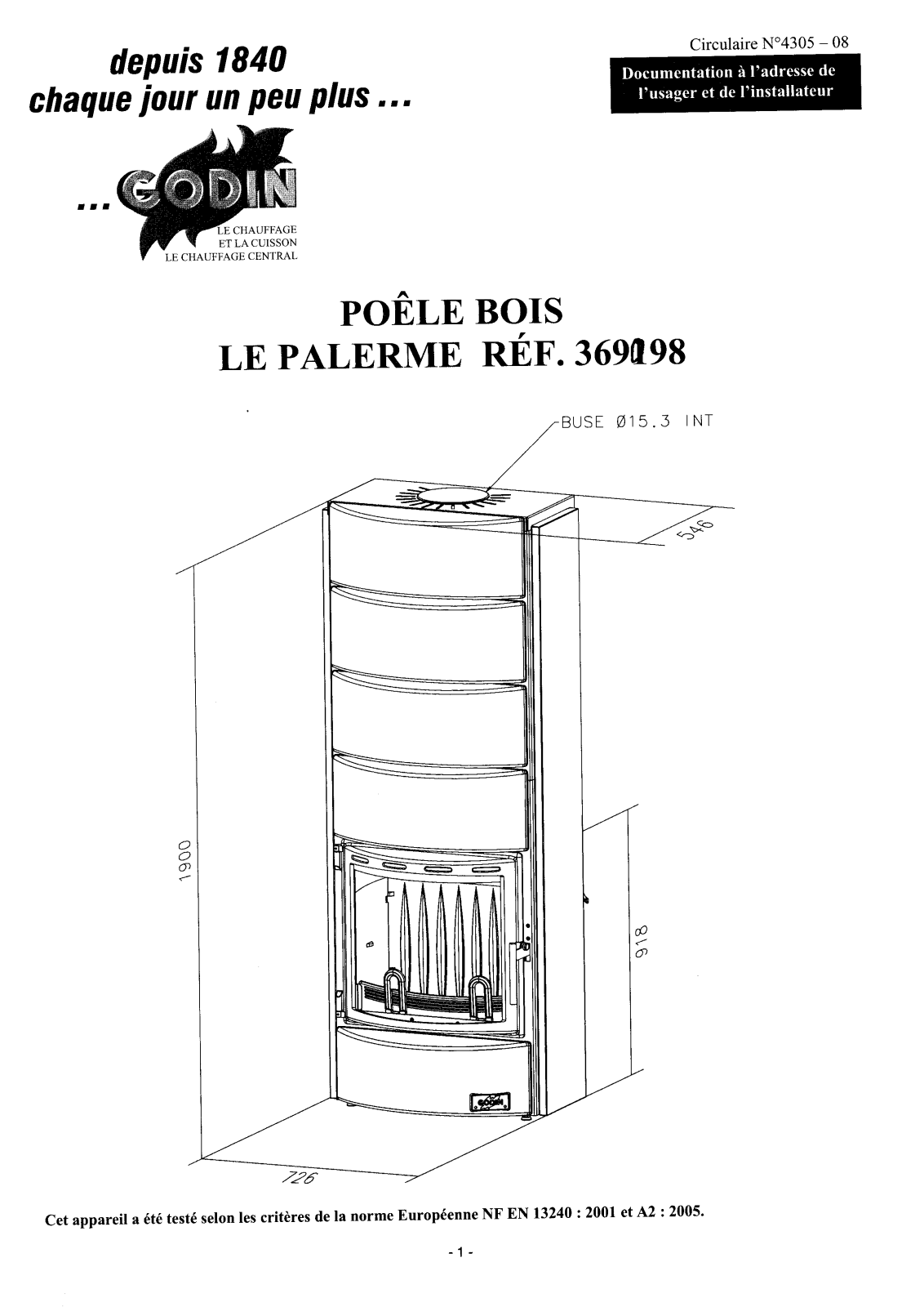 GODIN 369098 User Manual - ManualMachine.com