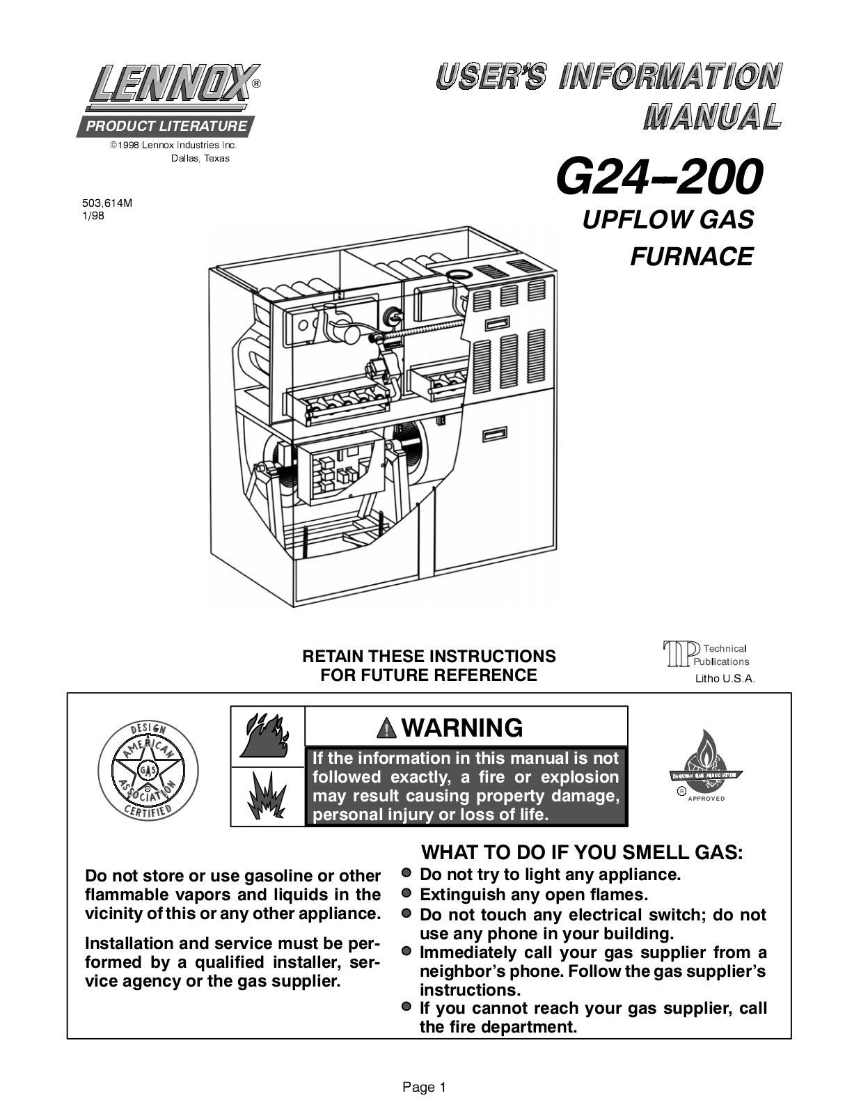 Lennox Hearth G24-200 User Manual