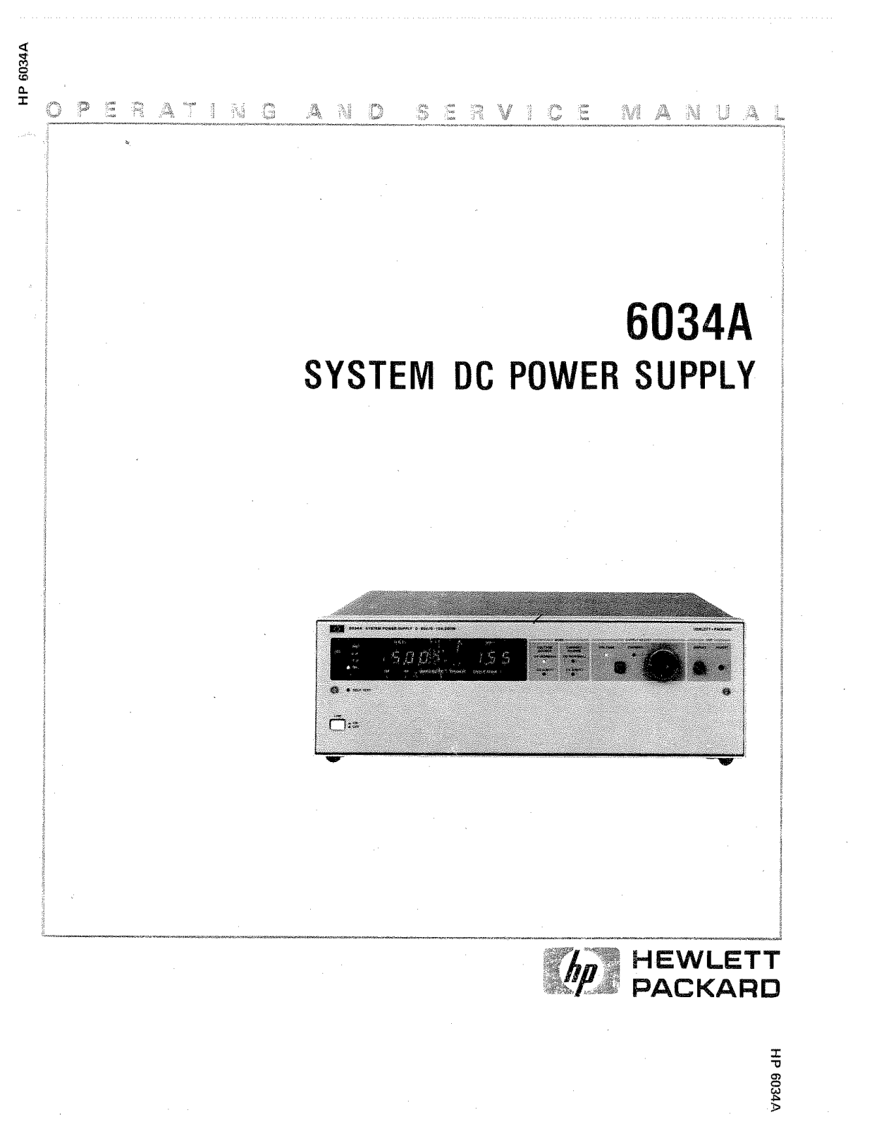 HP (Hewlett-Packard) 6034A User Manual