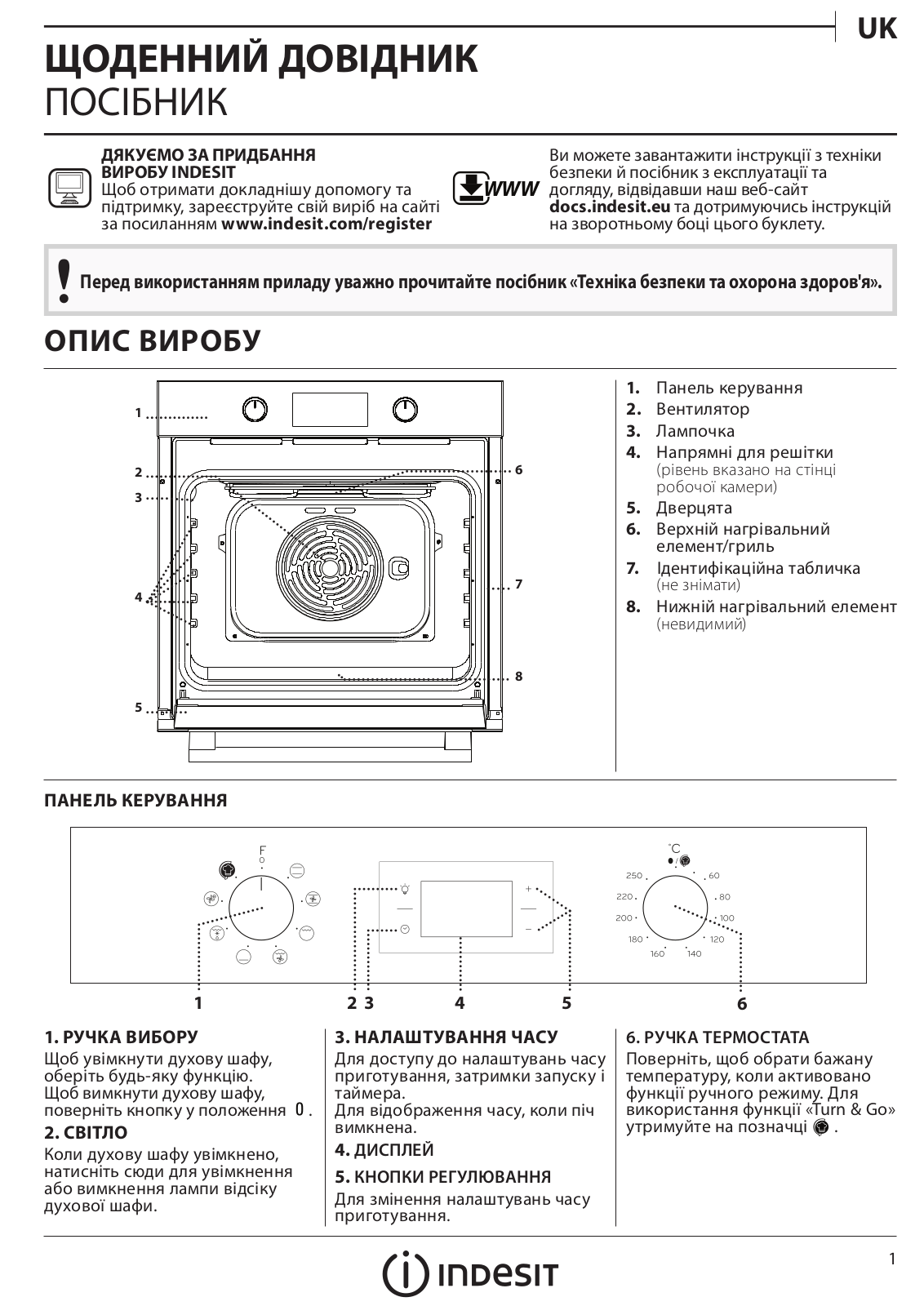 INDESIT IFW 3544 C IX Daily Reference Guide