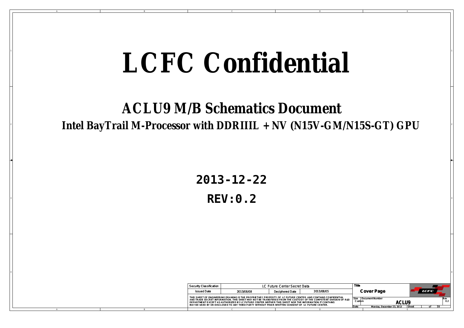 Compal NM-A311 ACLU9, G40-30, G50-30 Schematic