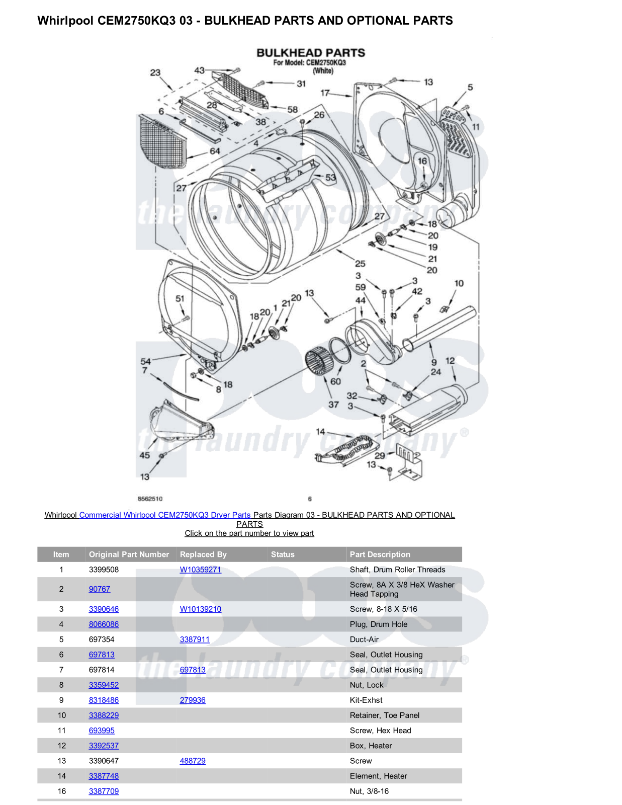 Whirlpool CEM2750KQ3 Parts Diagram