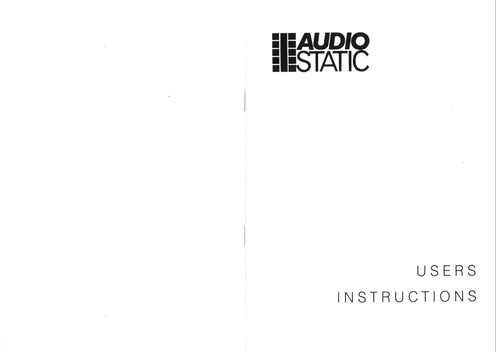 Audiostatic ES-300 Owners manual