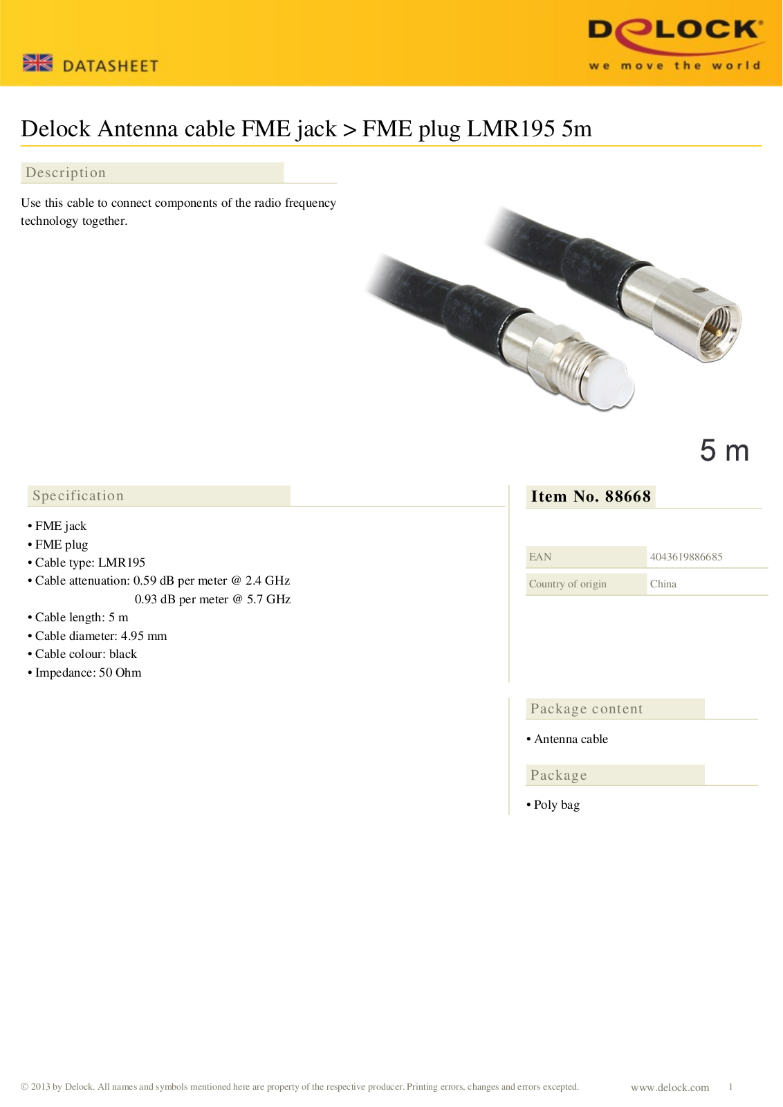 DeLOCK 88668 User Manual