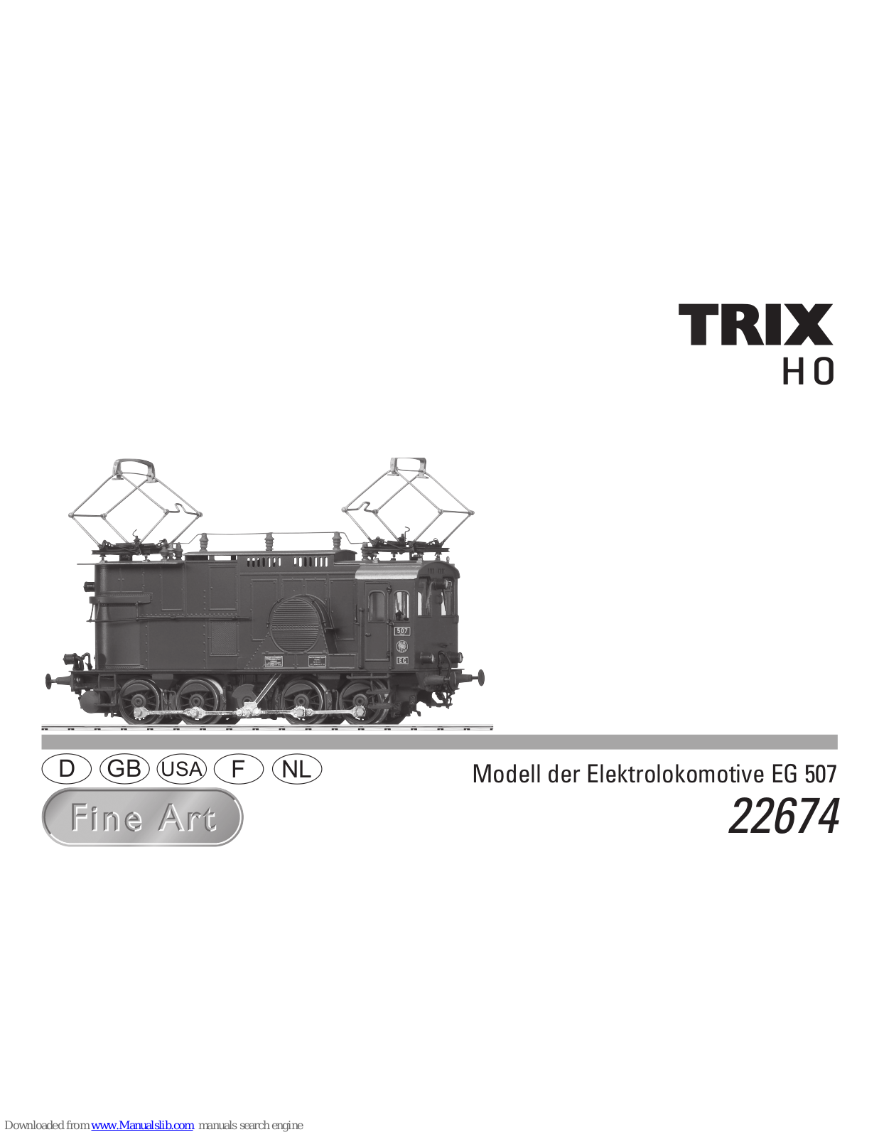 Trix EG 507, 22674, V 100.10, 22823, VT 54 User Manual