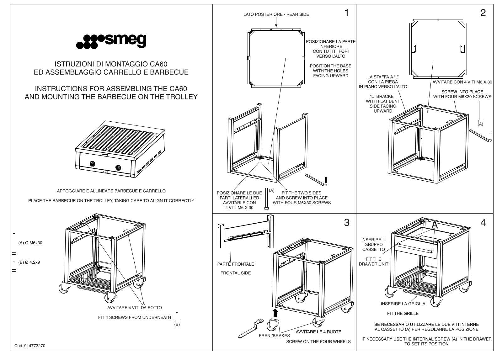 Smeg CA90TOP, CA60TOP User Manual