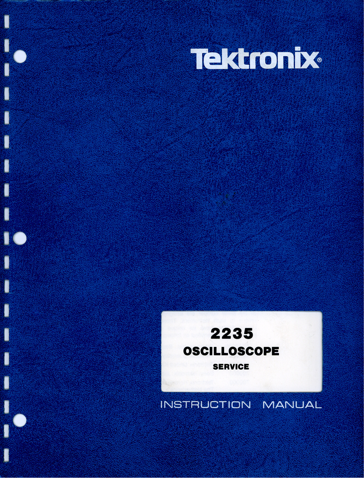 Tektronix 2235 Service manual