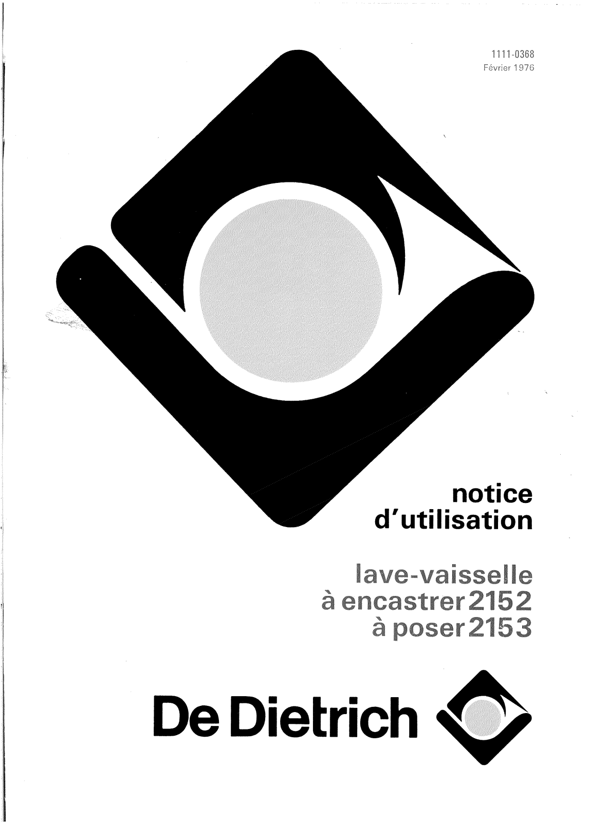 De dietrich 2153, 2152 User Manual