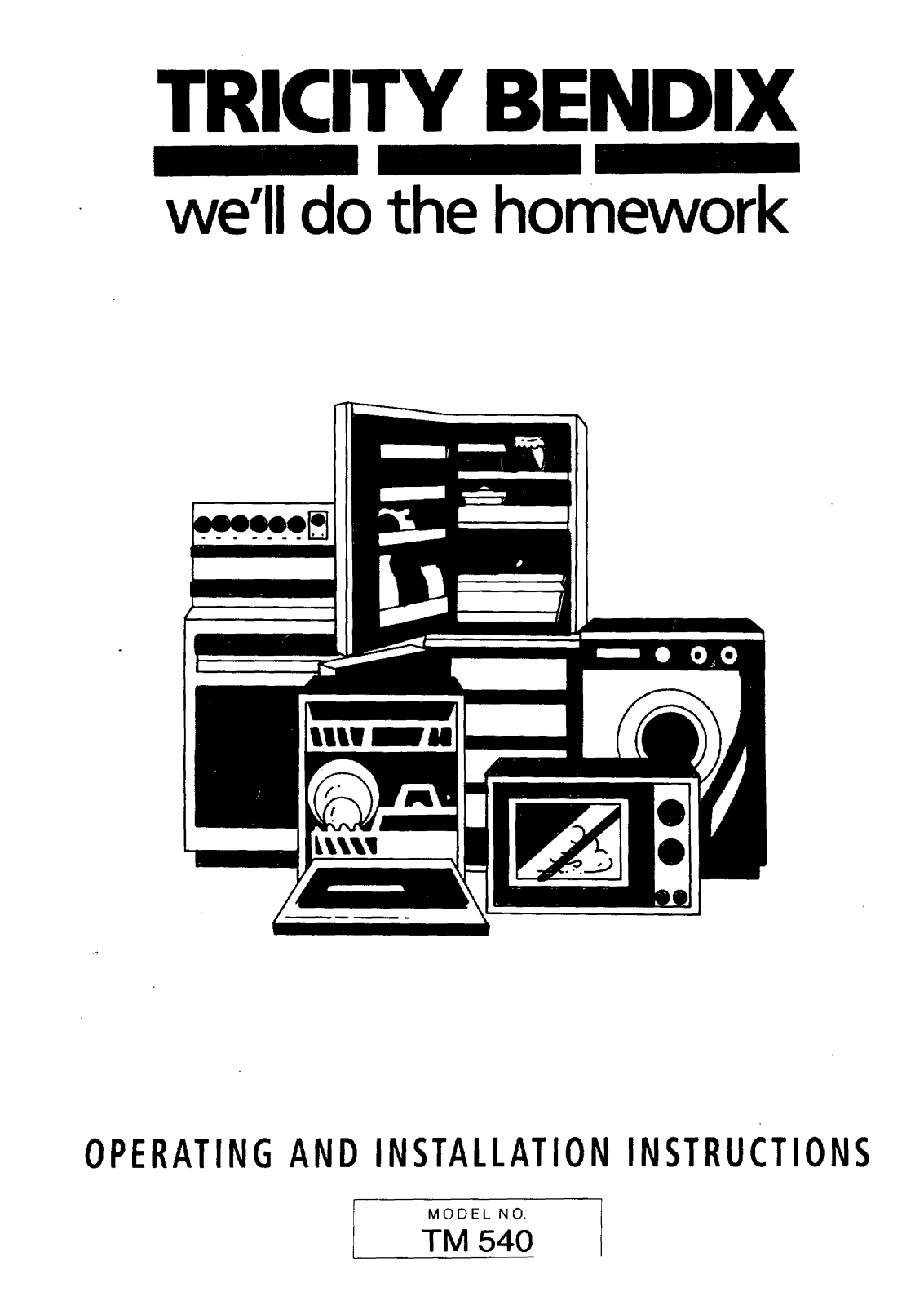 Tricity Bendix TM540 Operating Instruction