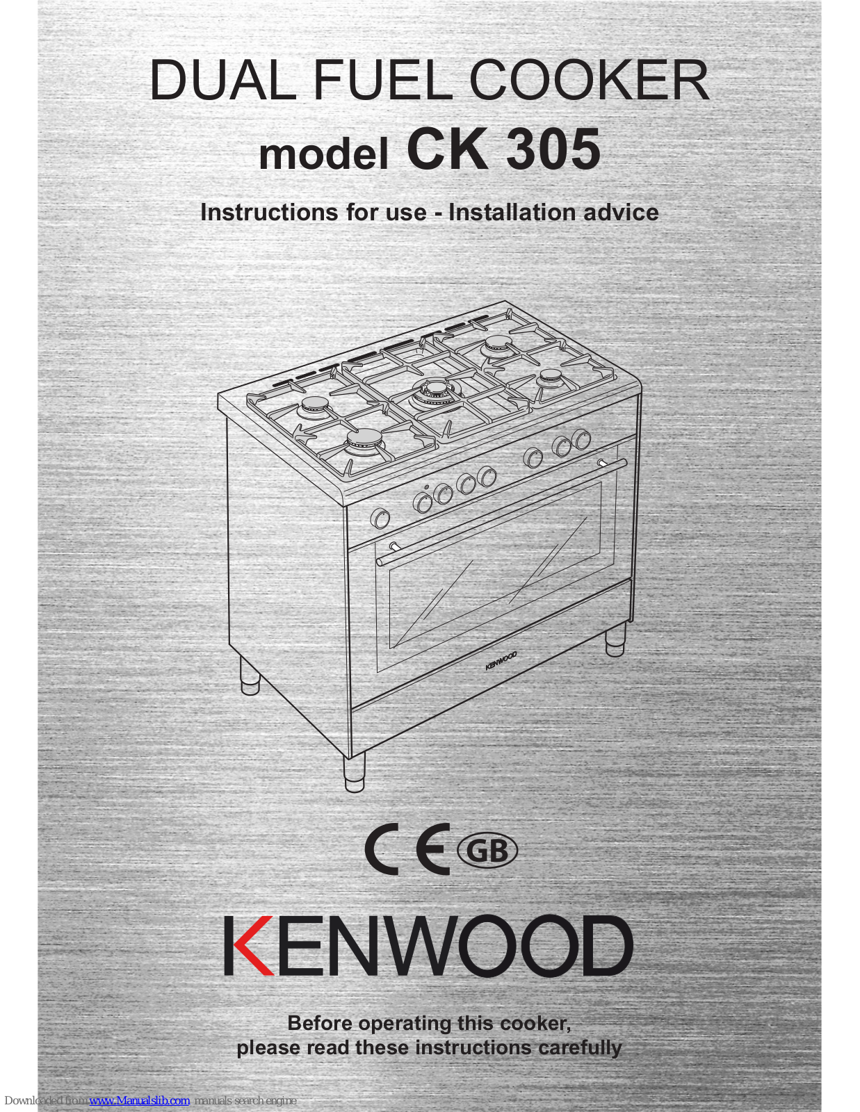 Kenwood CK 305 Instructions For Use Manual