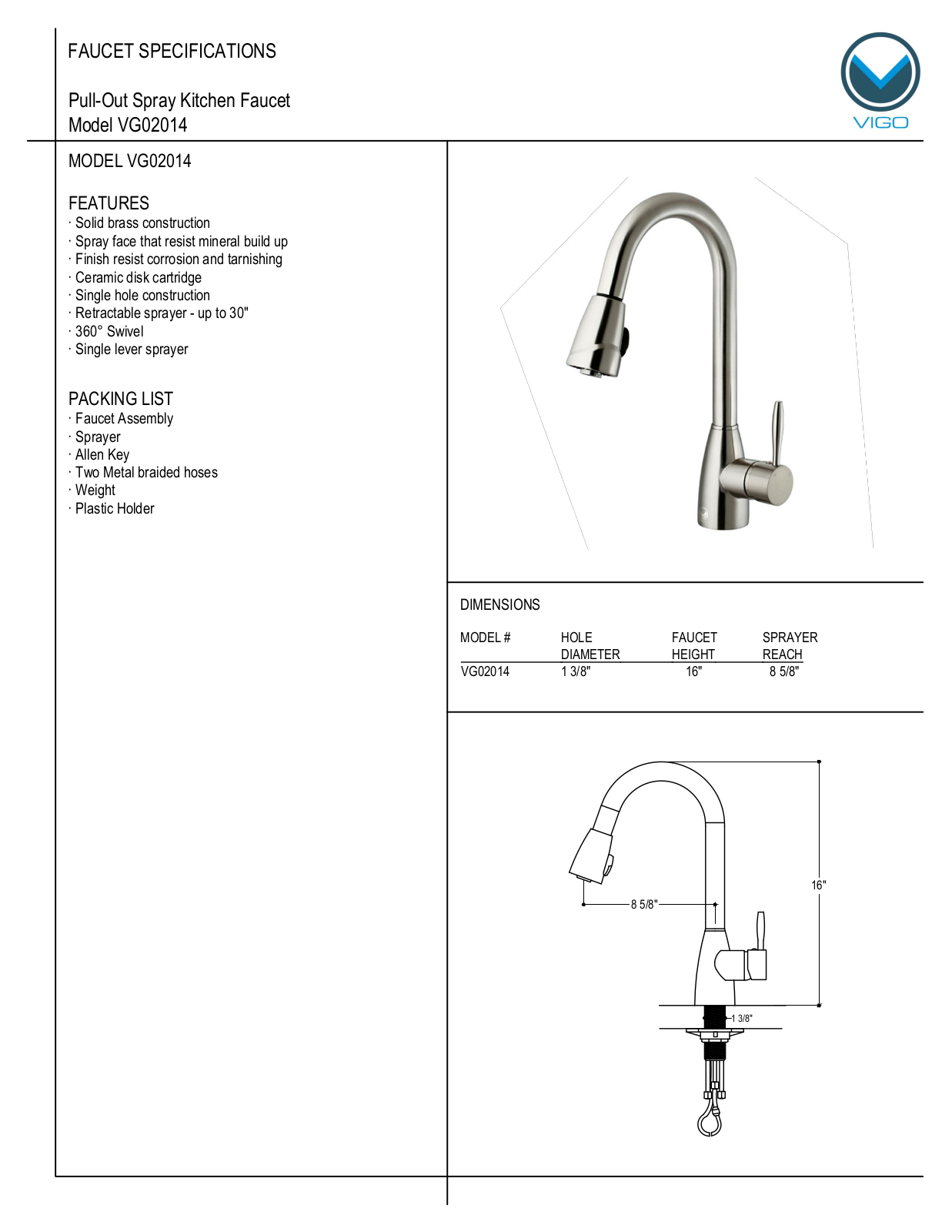 Vigo VG02014 User Manual