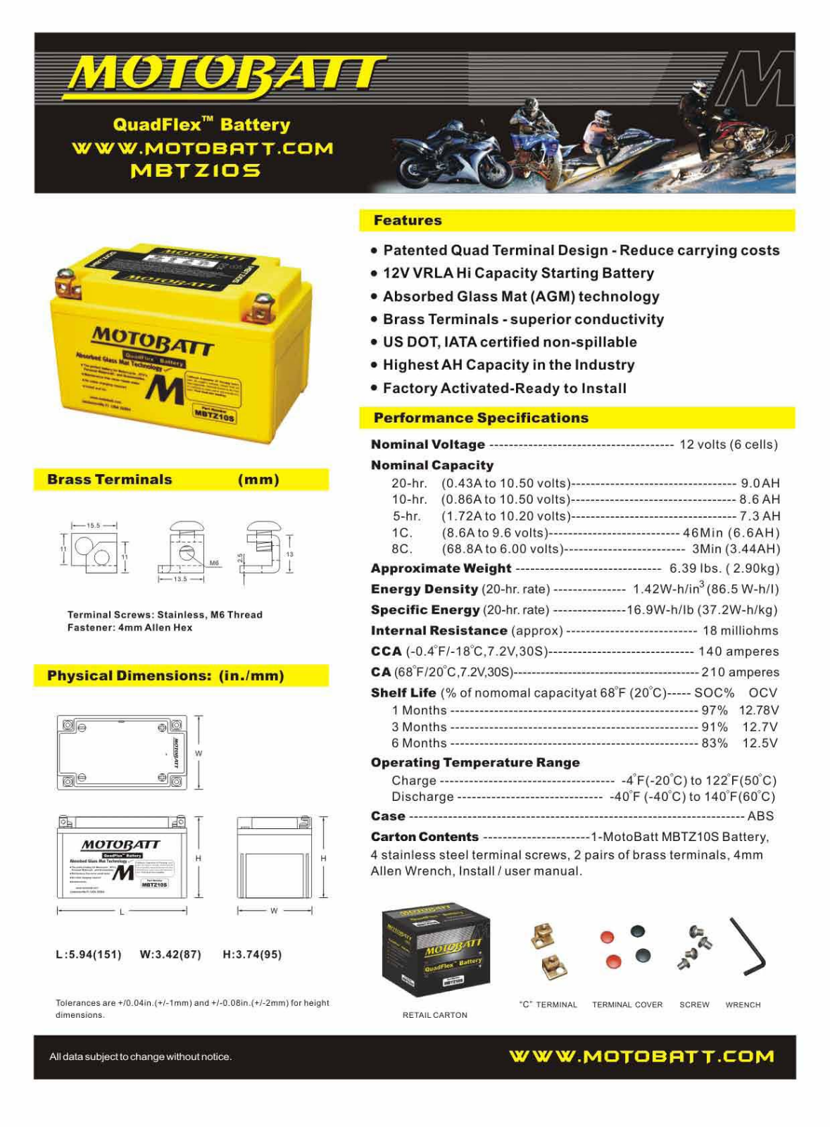 Motobatt MBTZ10S Service Manual