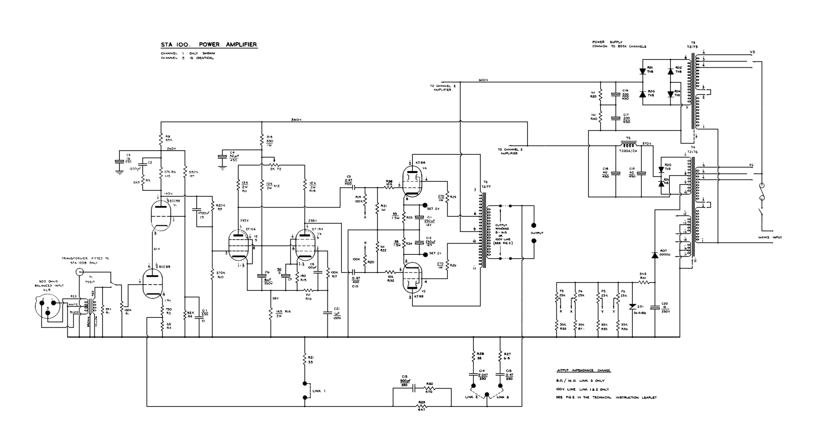 Radford sta100 schematic