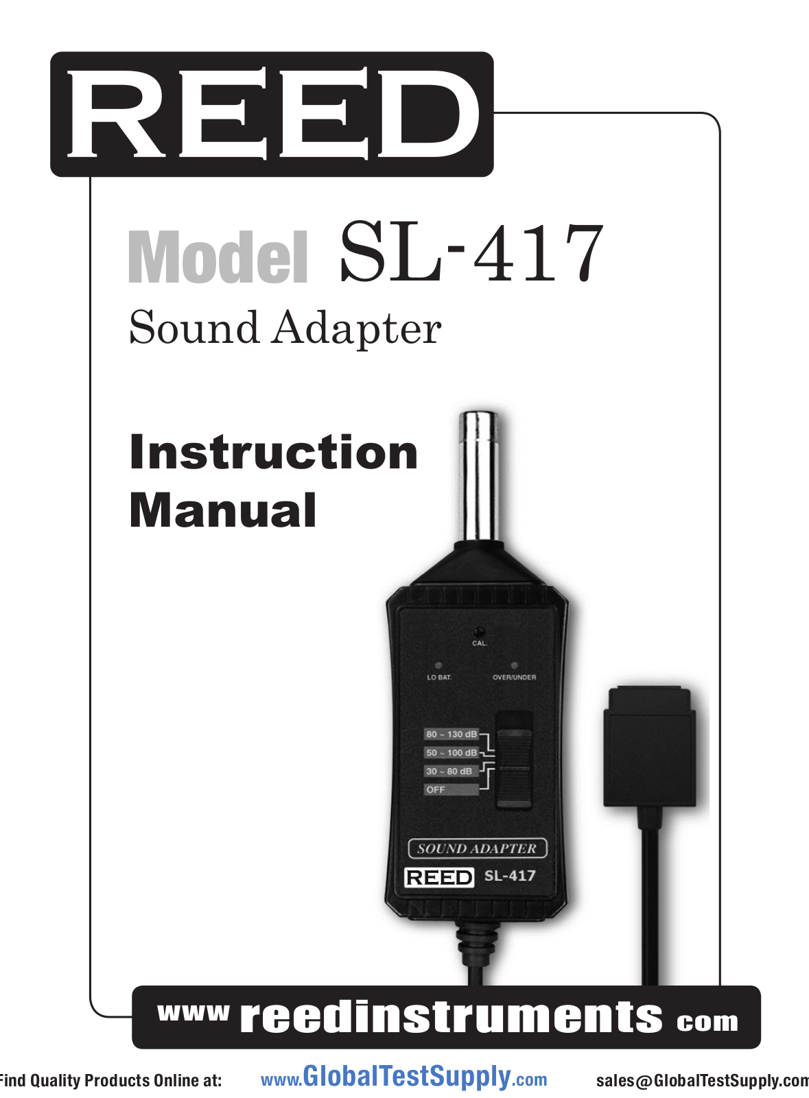 REED Instruments SL-417-NIST, SL-417 User manual - ManualMachine.com