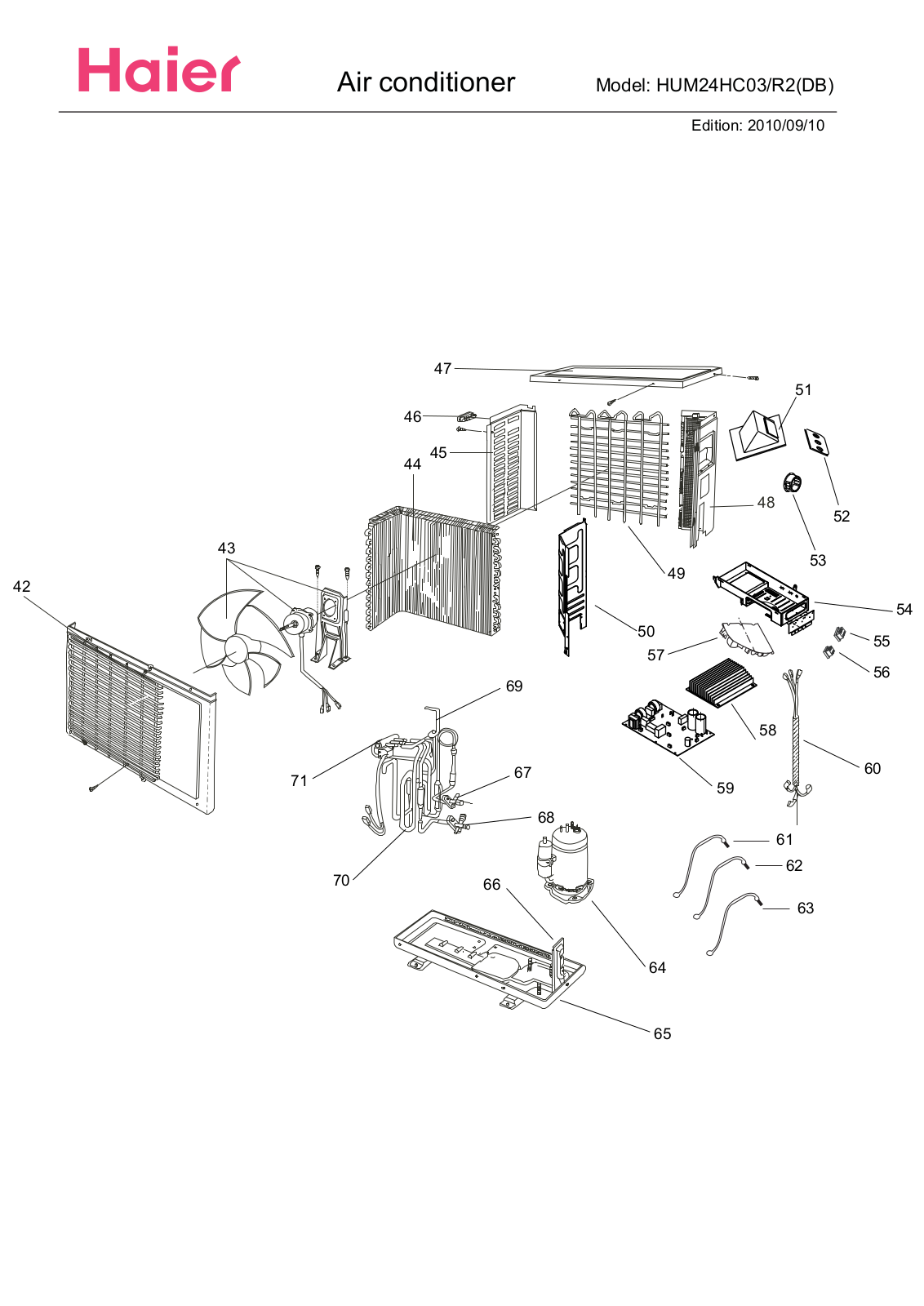 Haier HSU24VHJ Exploded View