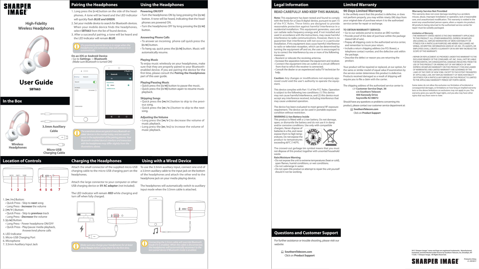 Sharper image SBT663 User Manual