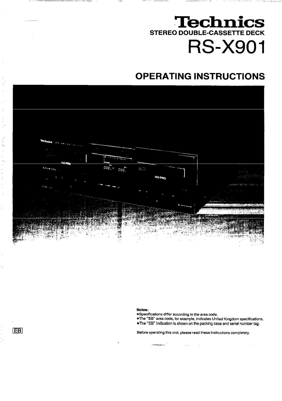 Panasonic RS-X901 User Manual