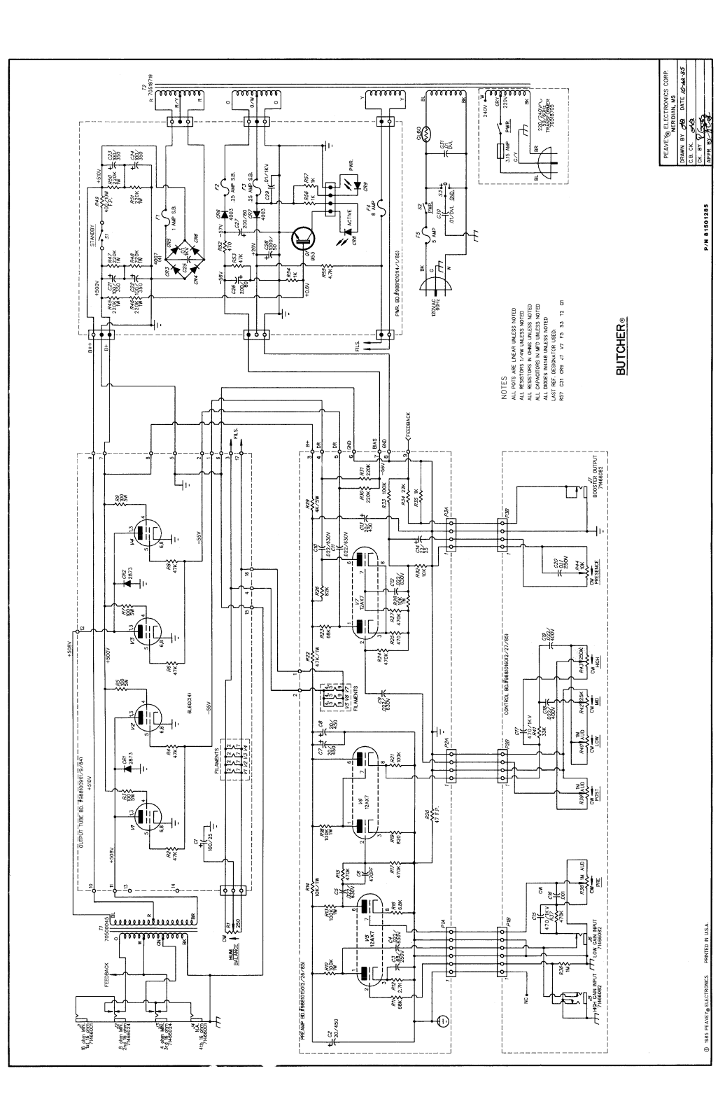 Peavey butcher schematic