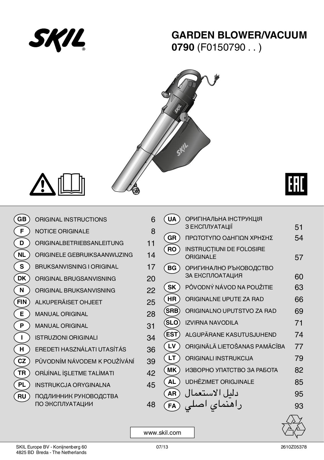 Skil 0790 RA User Manual