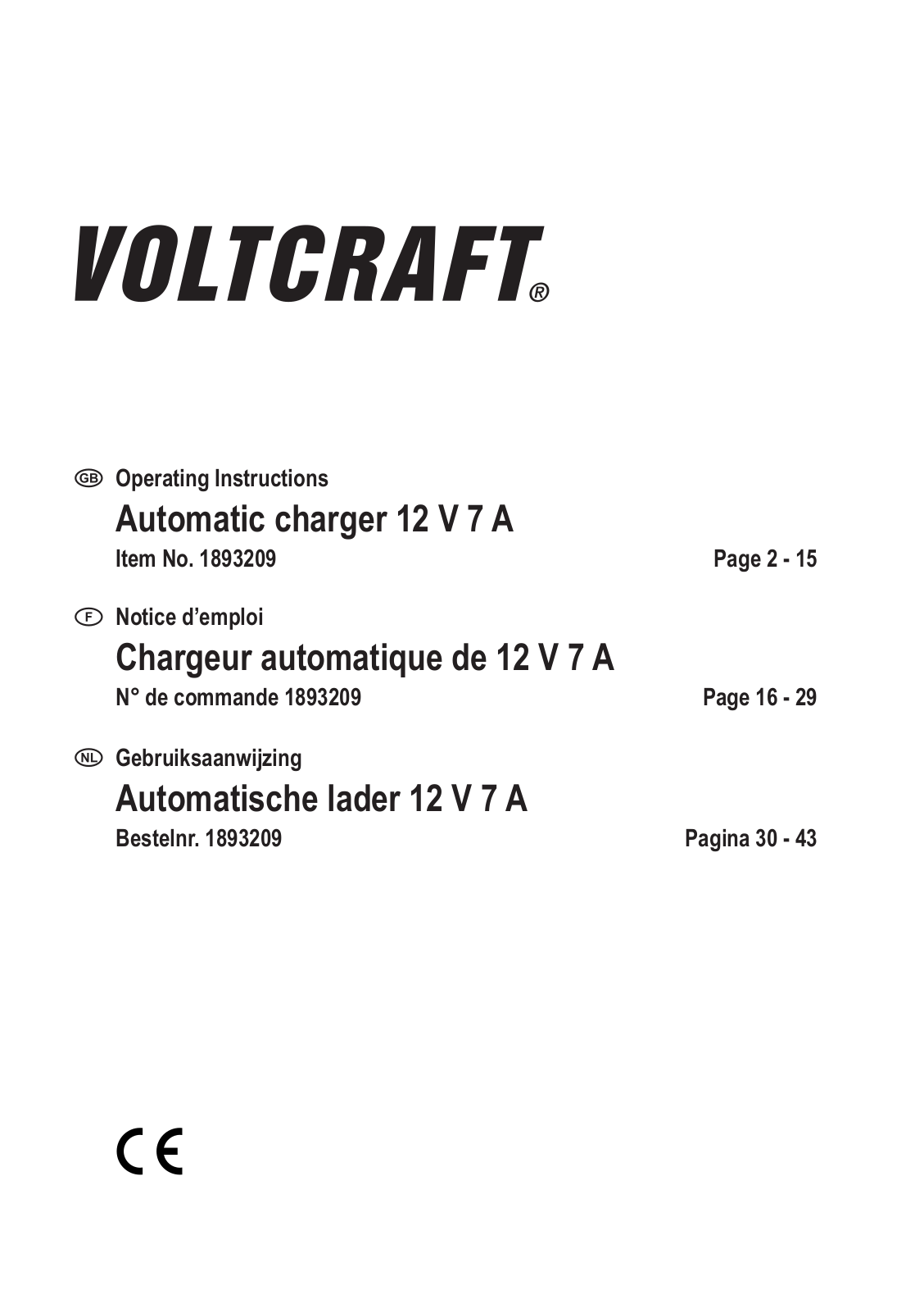 VOLTCRAFT VC-AL700 User guide