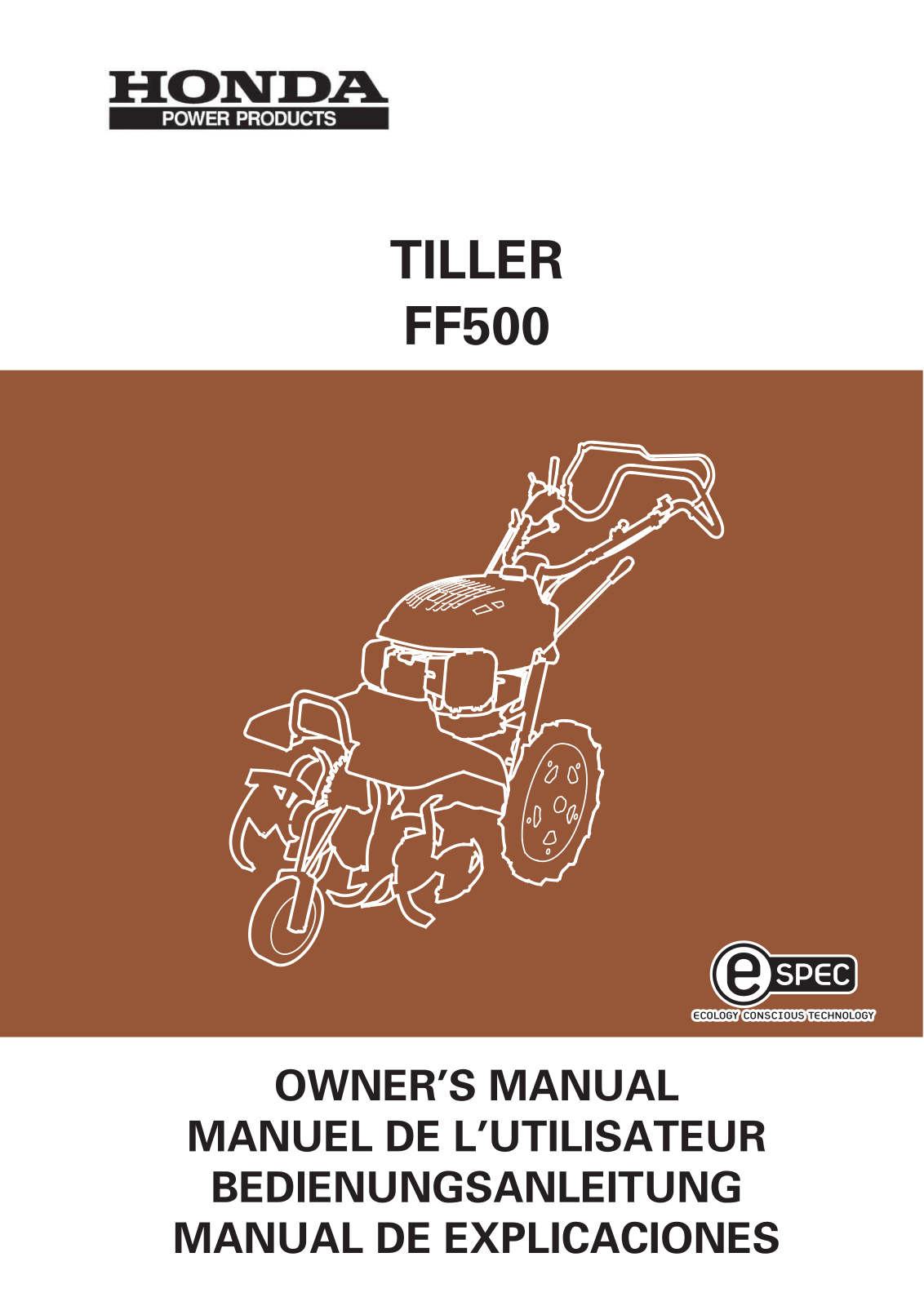 HONDA FF500 User Manual