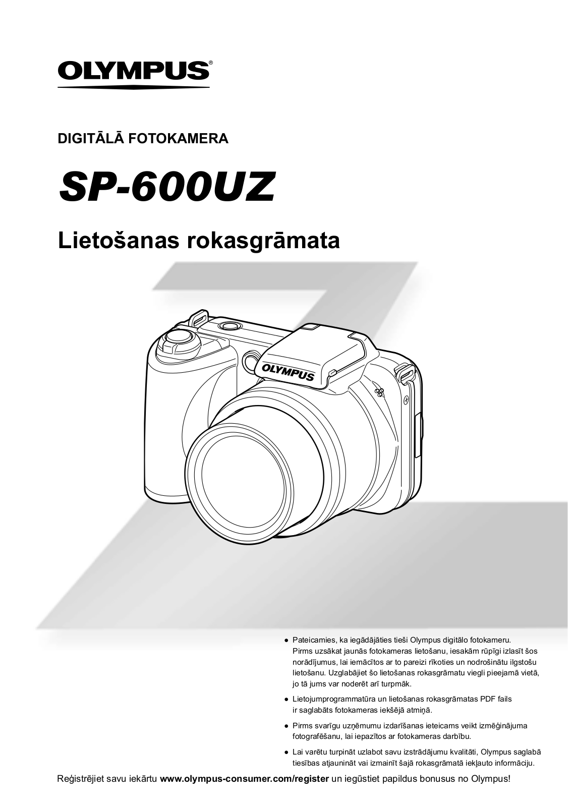 OLYMPUS SP-600UZ User Manual