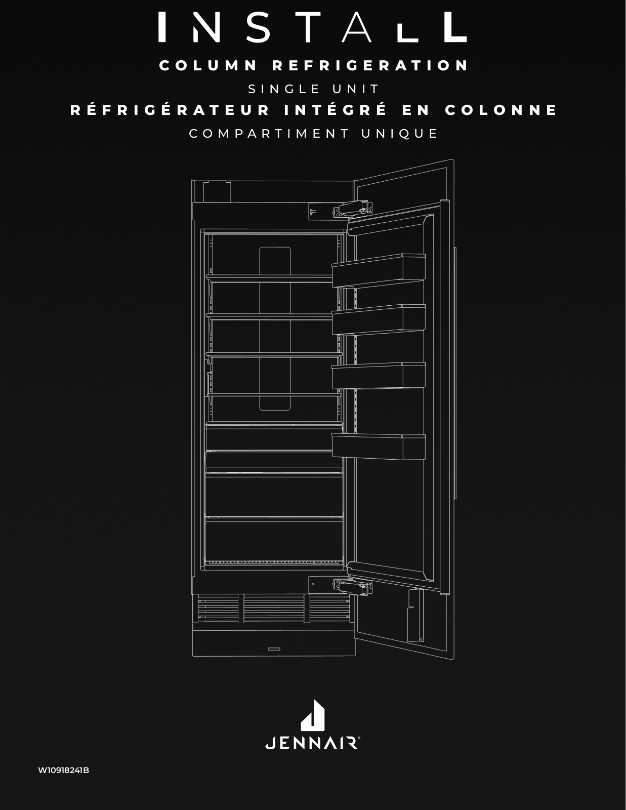 Jenn-Air JBZFR18IGX, JBZFL18IGX, ALOVE18FLC, JBRFR24IGX, JBRFL24IGX Installation Instructions