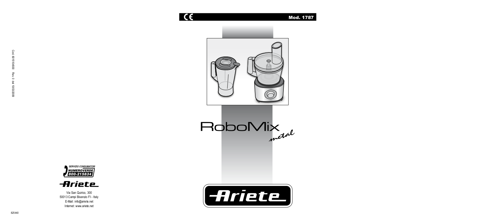 Ariete 1787 User guide - ManualMachine.com