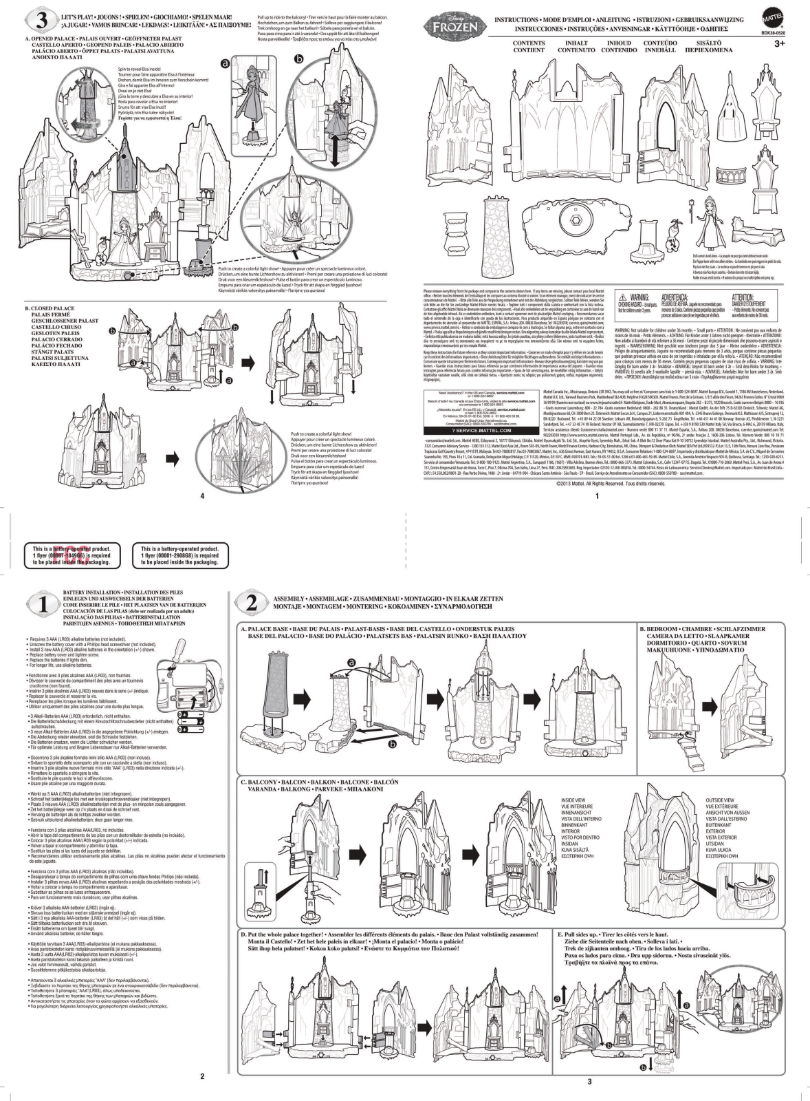 Fisher-Price BDK38 Instruction Sheet