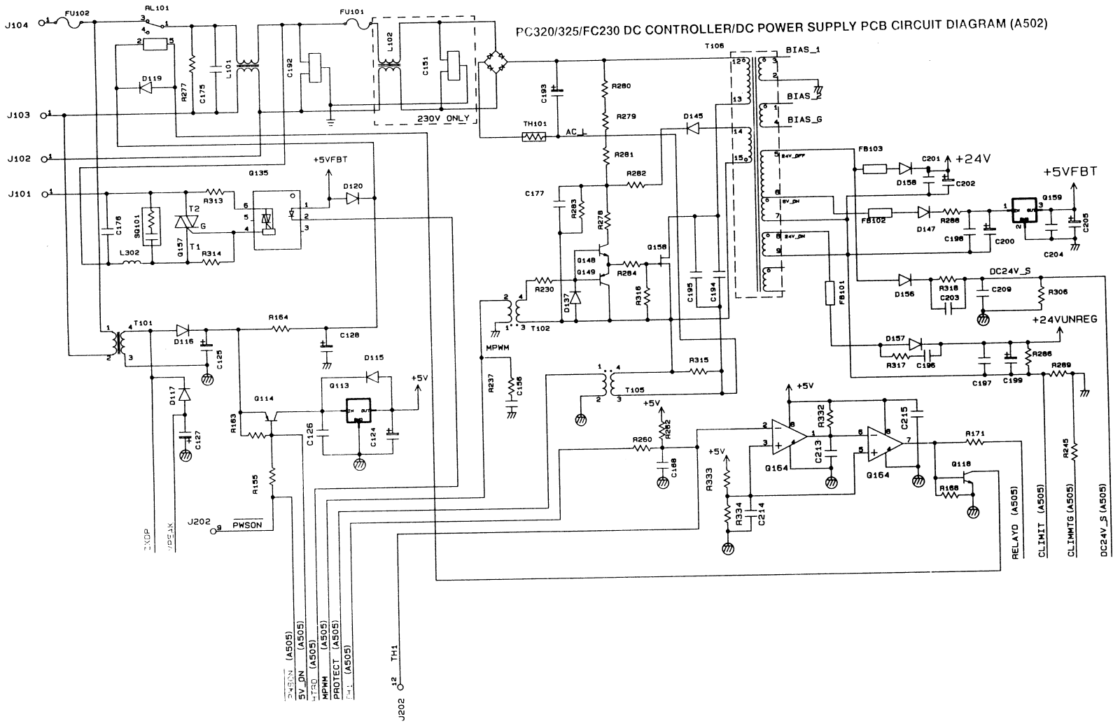 CANON PC325, FC230 Diagram