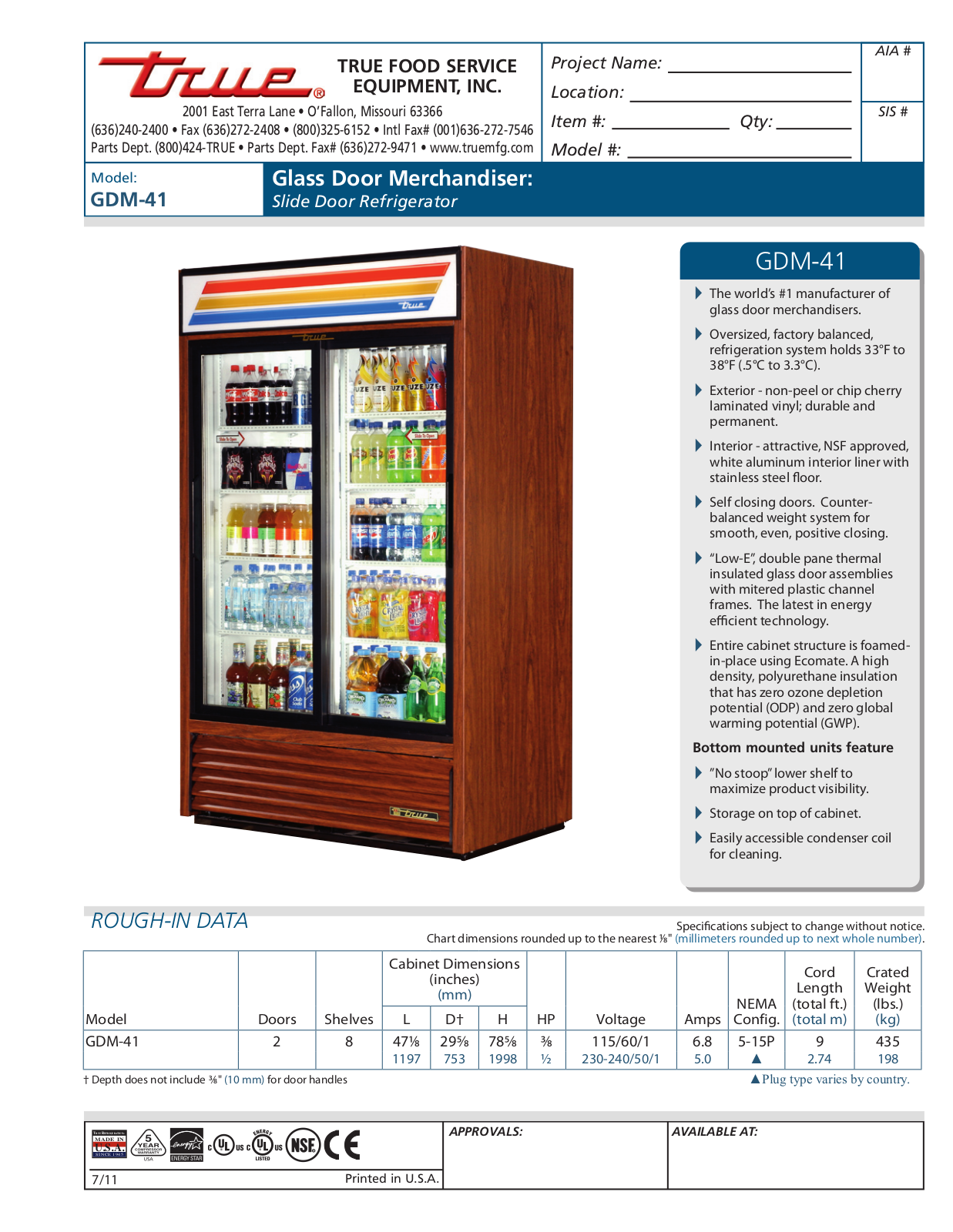 True GDM-41 User Manual